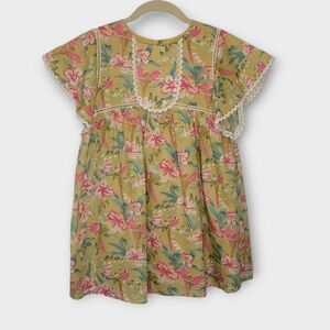 Louise Misha Christina Dress 8 Soft Honey Parrots NEW
